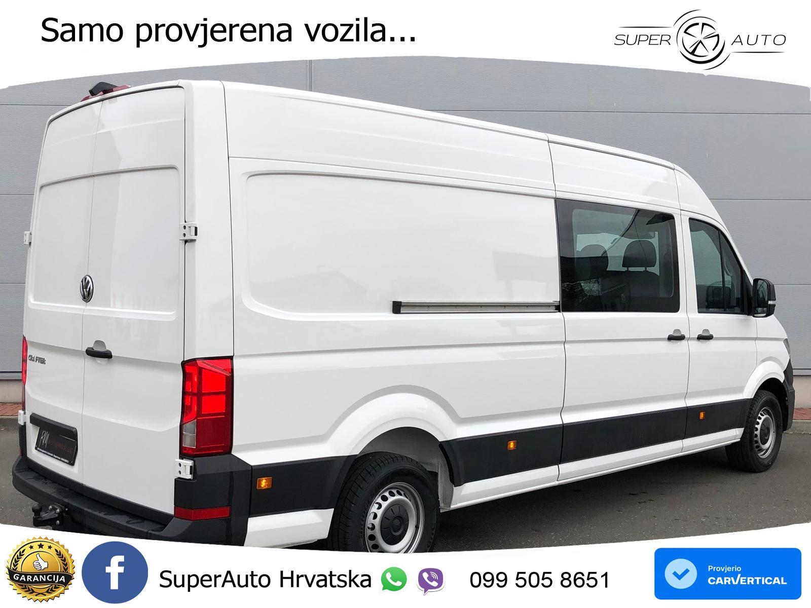 Volkswagen Crafter Kasten PLUS L4H3 DOKA LED 7SITZE AHK KAM 177 KS