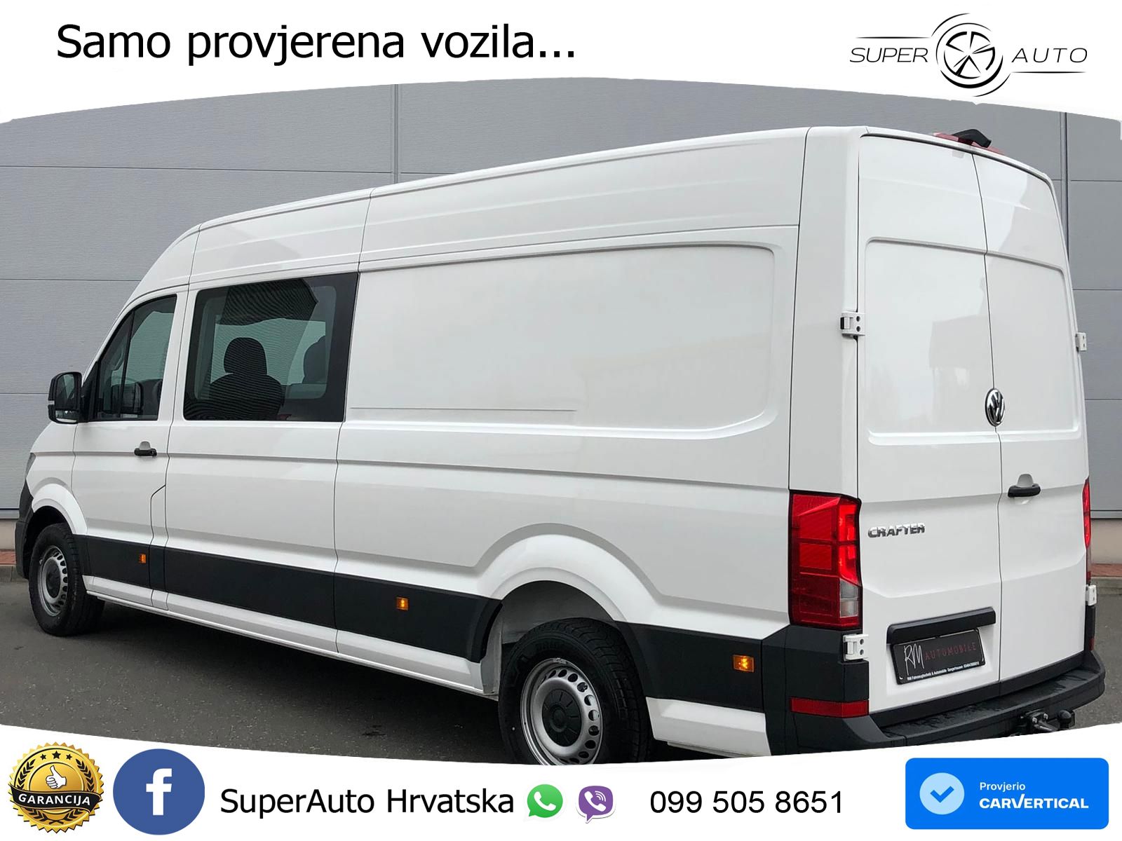 Volkswagen Crafter Kasten PLUS L4H3 DOKA LED 7SITZE AHK KAM 177 KS