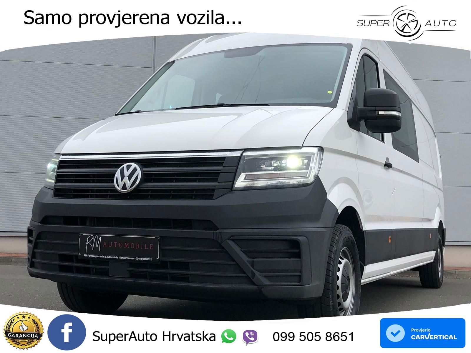 Volkswagen Crafter Kasten PLUS L4H3 DOKA LED 7SITZE AHK KAM 177 KS