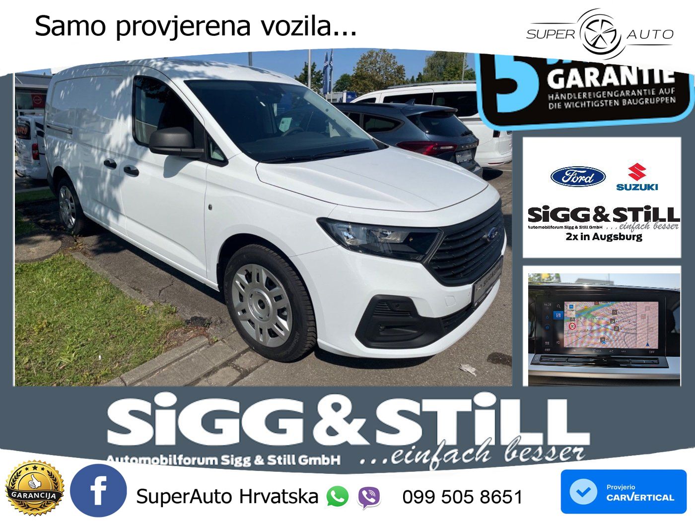 Ford Transit Connect Trend L2 NAV*AHK*SHZ*PDC*SPURHAL 102 KS