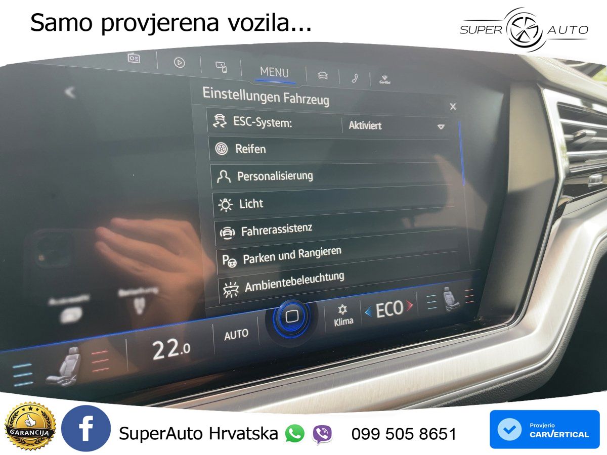Volkswagen Touareg 3.0 V6 TDI (286 KS) 4MOTION Tiptronic ZRAČNI+ACC+GR SJED+KAM+PANO