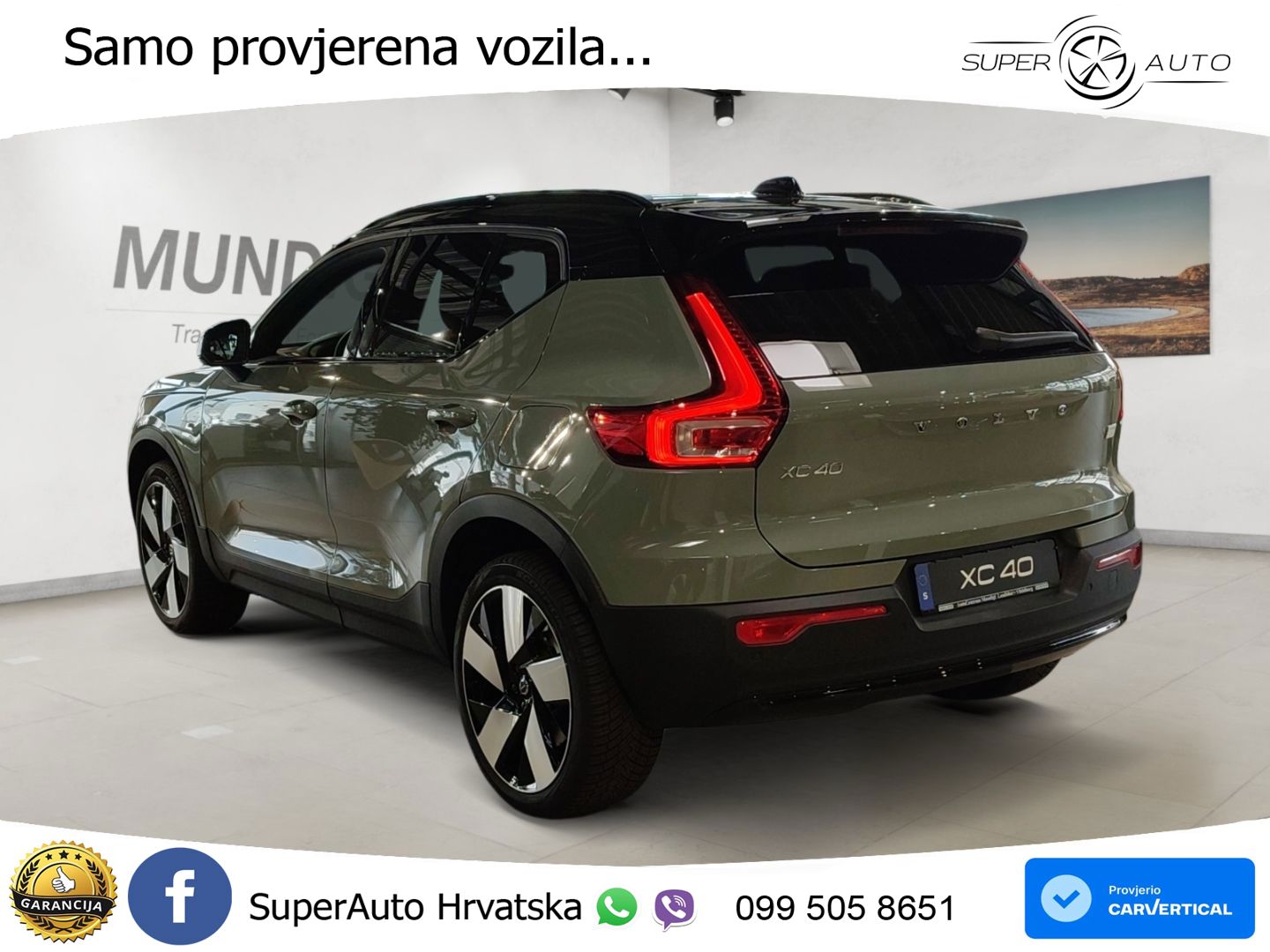 Volvo XC40 Recharge 82 kWh 252 KS Single Motor Extended Range LED+GR SJED+ACC