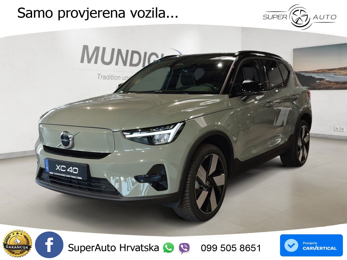 Volvo XC40 Recharge 82 kWh 252 KS Single Motor Extended Range LED+GR SJED+ACC
