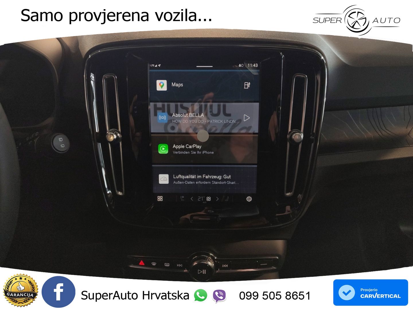 Volvo XC40 Recharge 82 kWh 252 KS Single Motor Extended Range LED+GR SJED+ACC