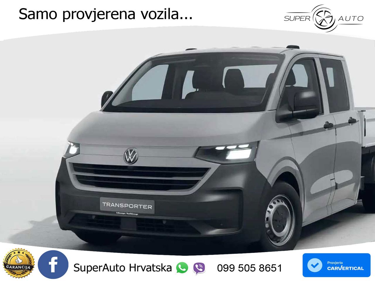 Volkswagen Transporter Pritschenwagen Doppelkabine Motor 150 KS