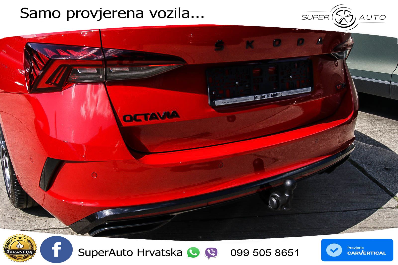 Škoda Octavia Combi RS 2.0 TDI (200 KS) 4x4 DSG LED+GR SJED+ACC