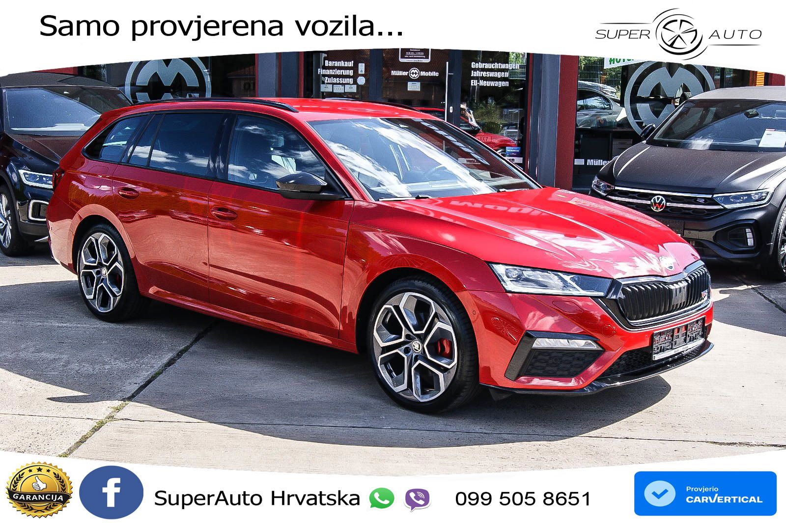 Škoda Octavia Combi RS 2.0 TDI (200 KS) 4x4 DSG LED+GR SJED+ACC