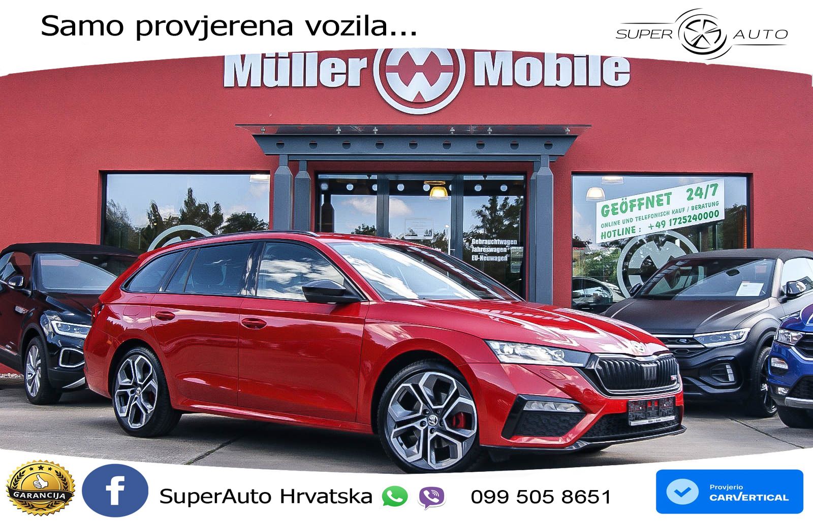 Škoda Octavia Combi RS 2.0 TDI (200 KS) 4x4 DSG LED+GR SJED+ACC
