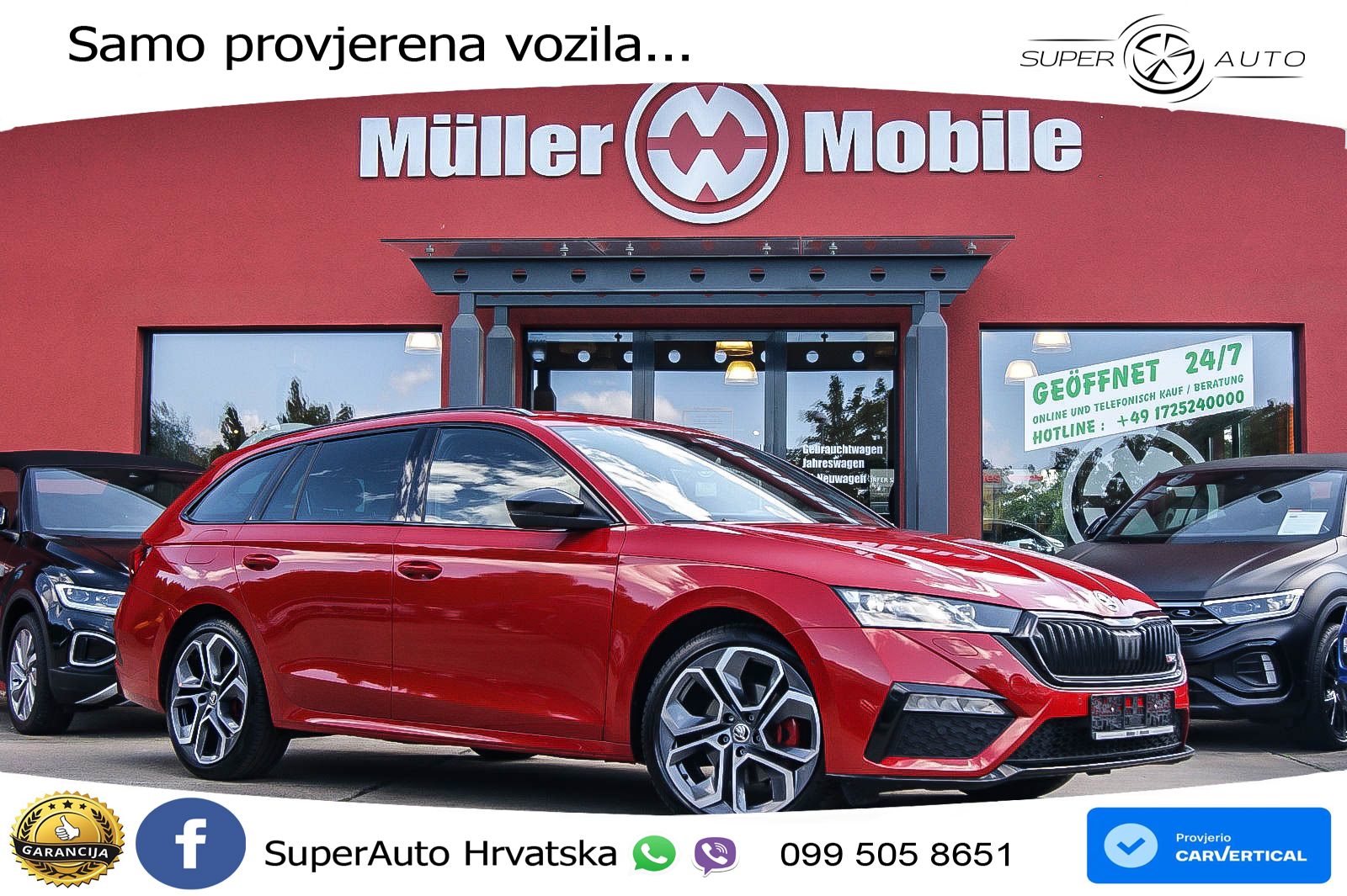 Škoda Octavia Combi RS 2.0 TDI (200 KS) 4x4 DSG LED+GR SJED+ACC