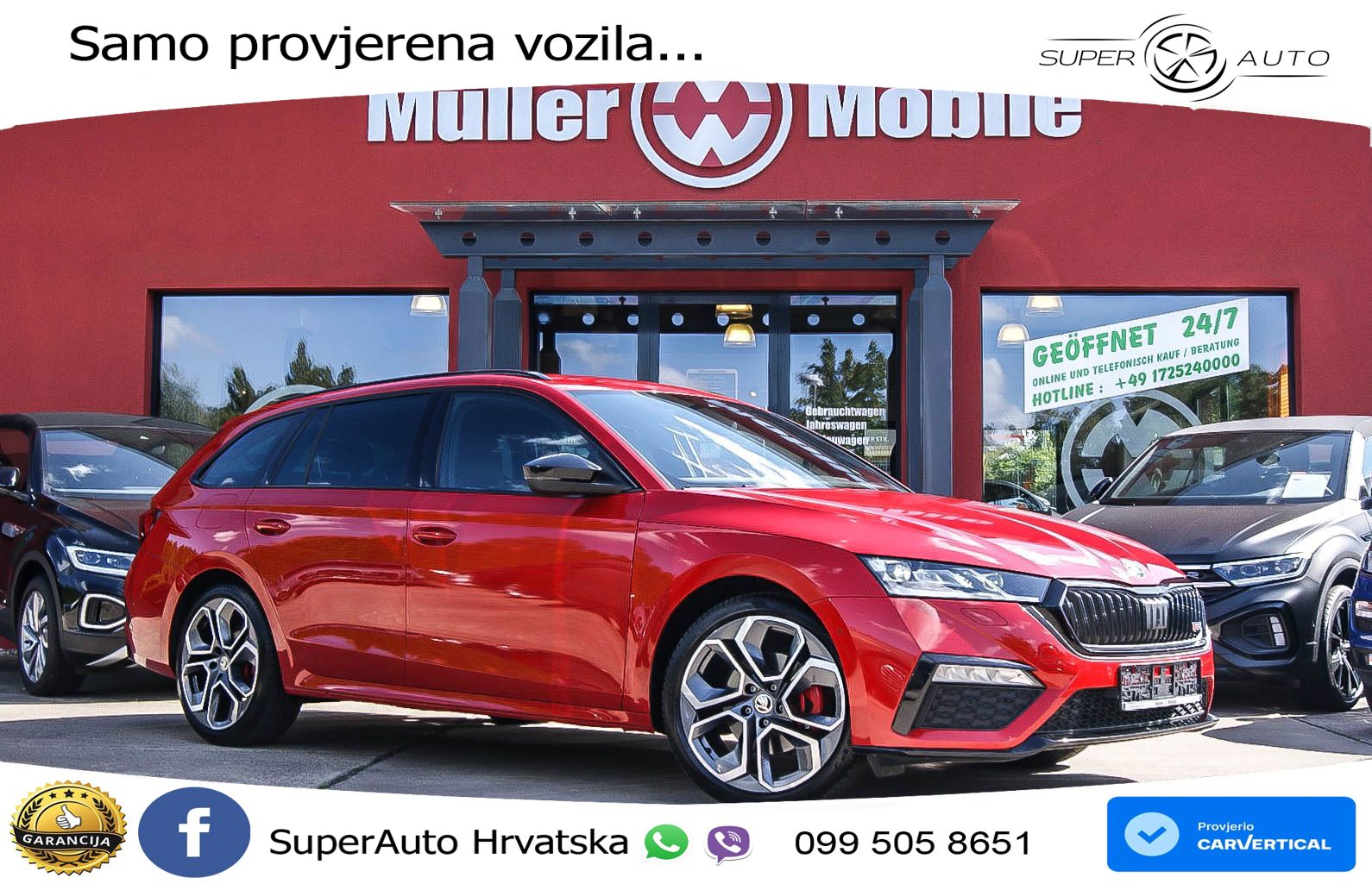 Škoda Octavia Combi RS 2.0 TDI (200 KS) 4x4 DSG LED+GR SJED+ACC