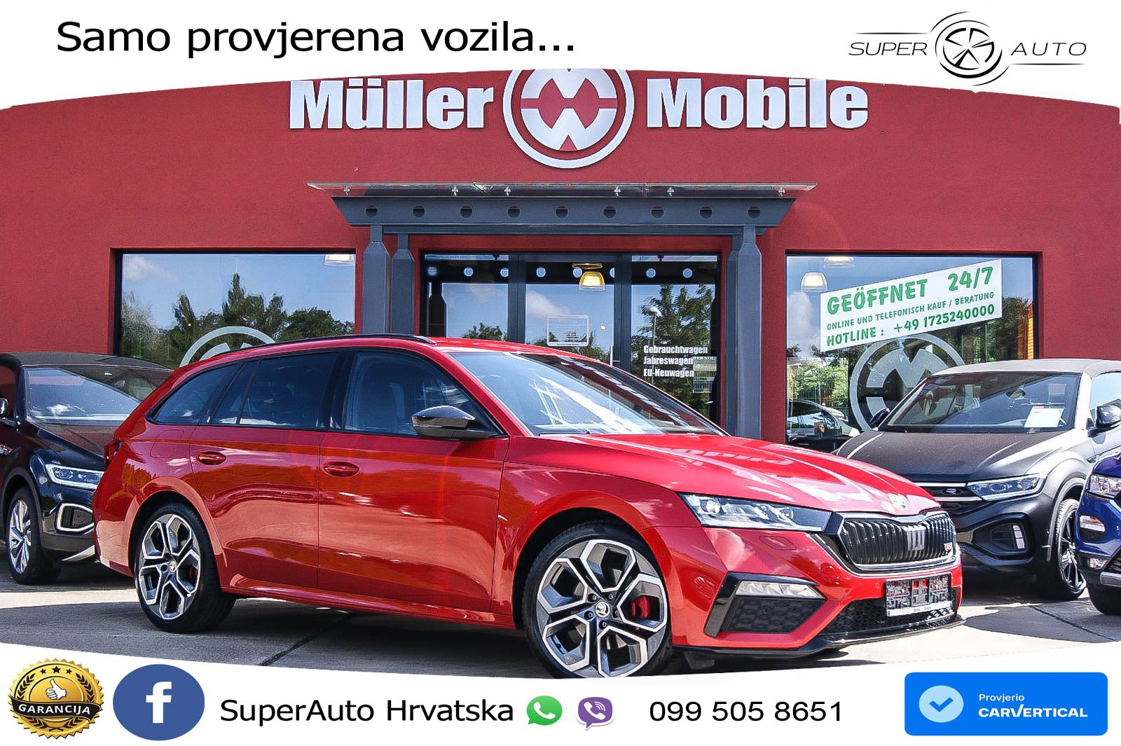 Škoda Octavia Combi RS 2.0 TDI (200 KS) 4x4 DSG LED+GR SJED+ACC