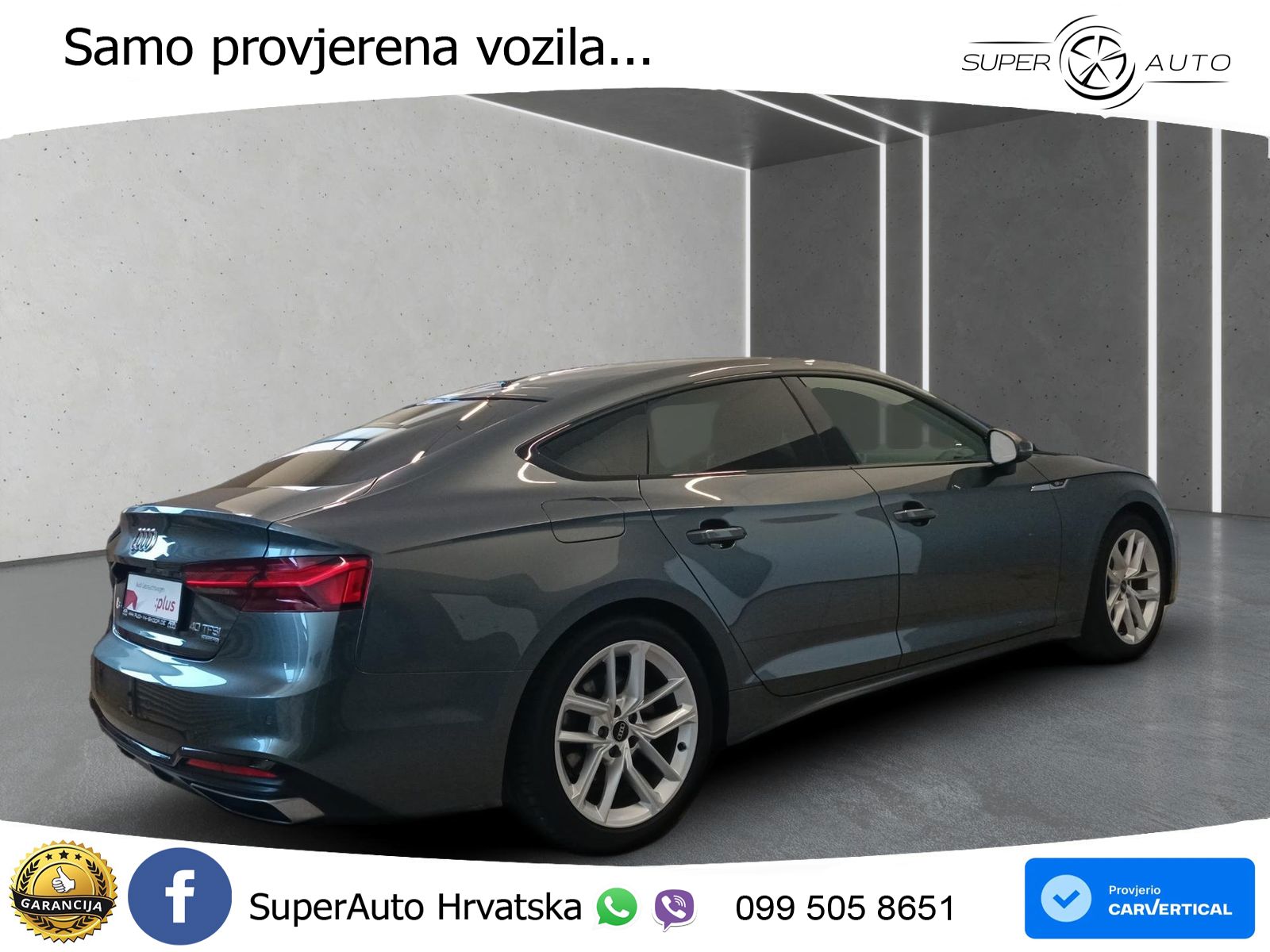 Audi A5 Sportback  40 TFSI (204 KS) quattro S tronic S line LED+GR SJED+ACC