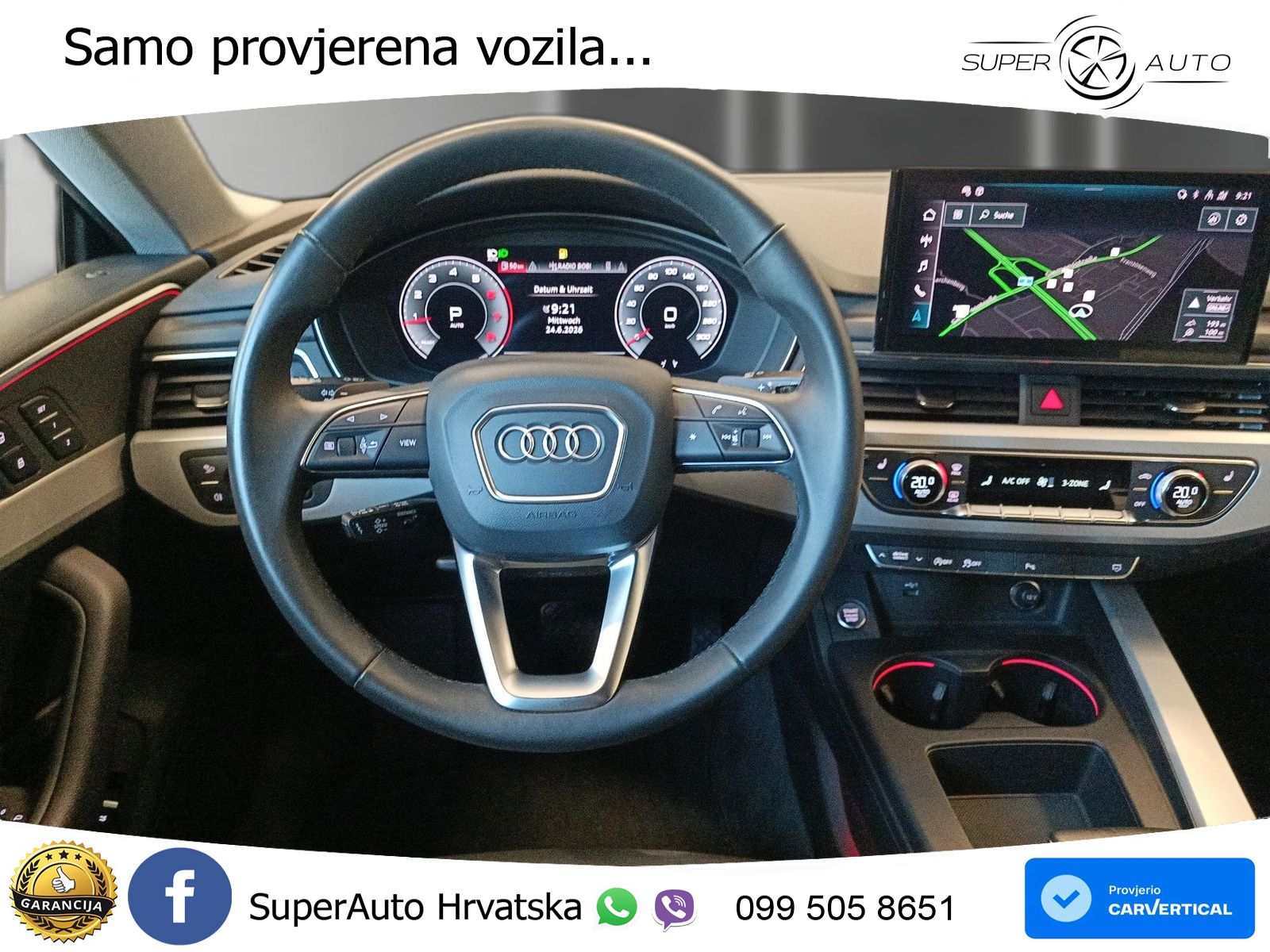 Audi A5 Sportback  40 TFSI (204 KS) quattro S tronic S line LED+GR SJED+ACC
