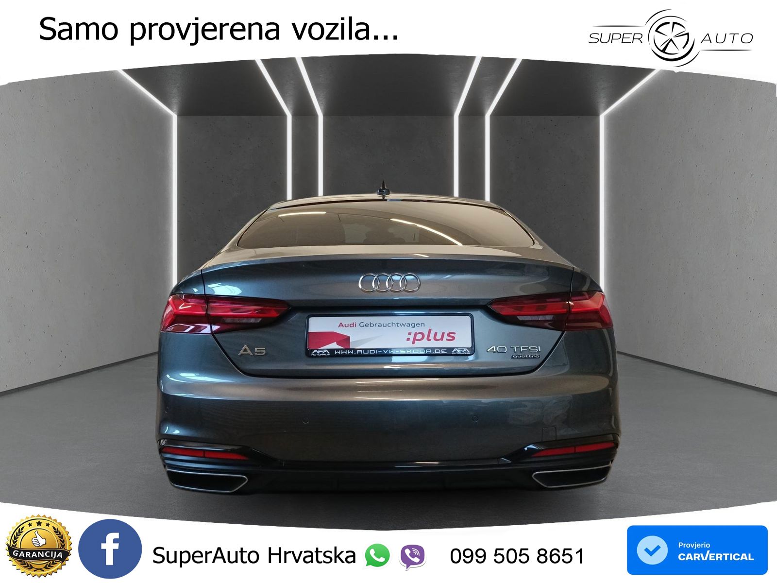 Audi A5 Sportback  40 TFSI (204 KS) quattro S tronic S line LED+GR SJED+ACC