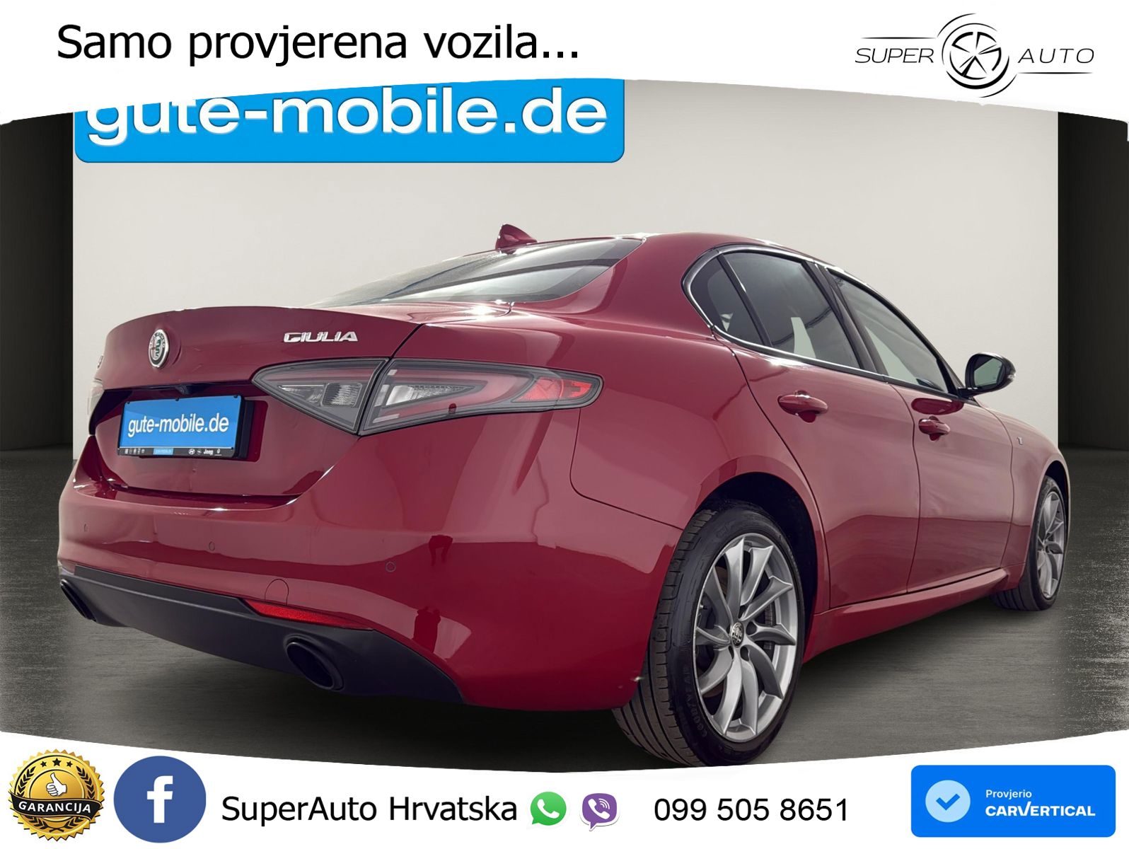 Alfa Romeo Giulia 2.0 Turbo (280 KS) Q4 Automatic LED+GR SJED+ACC
