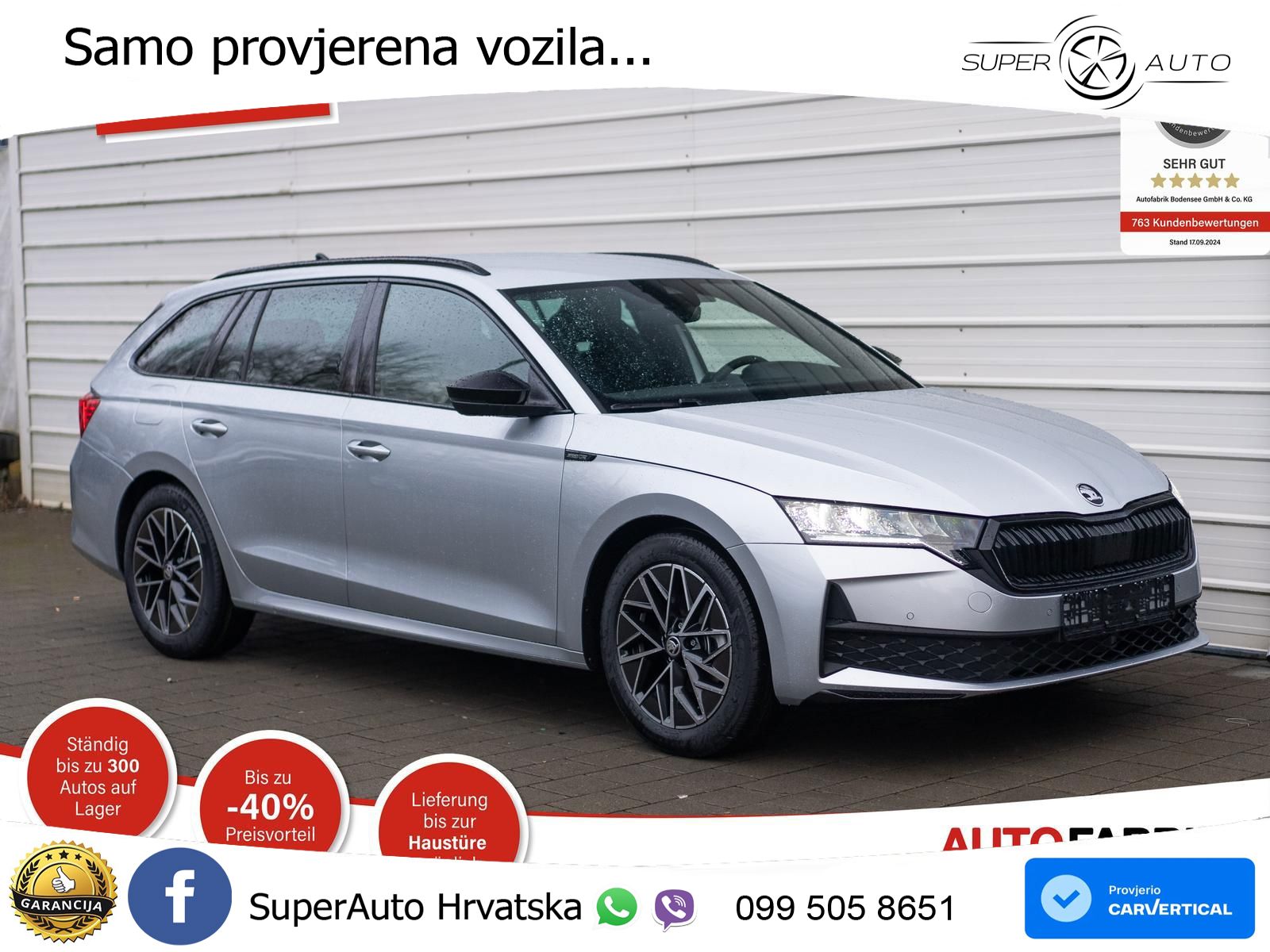 Škoda Octavia Combi 1.5 TSI EVO e-TEC (150 KS) DSG SportLine LED+GR SJED+ACC