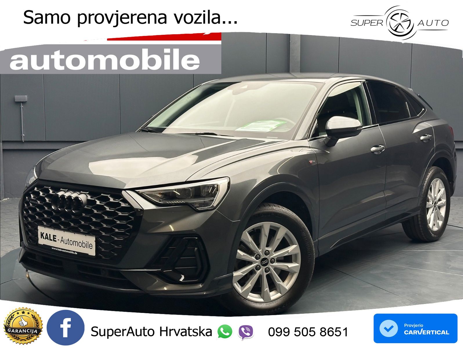 Audi Q3 Sportback 40 TDI (200 KS) quattro S tronic S line LED+GR SJED+ACC