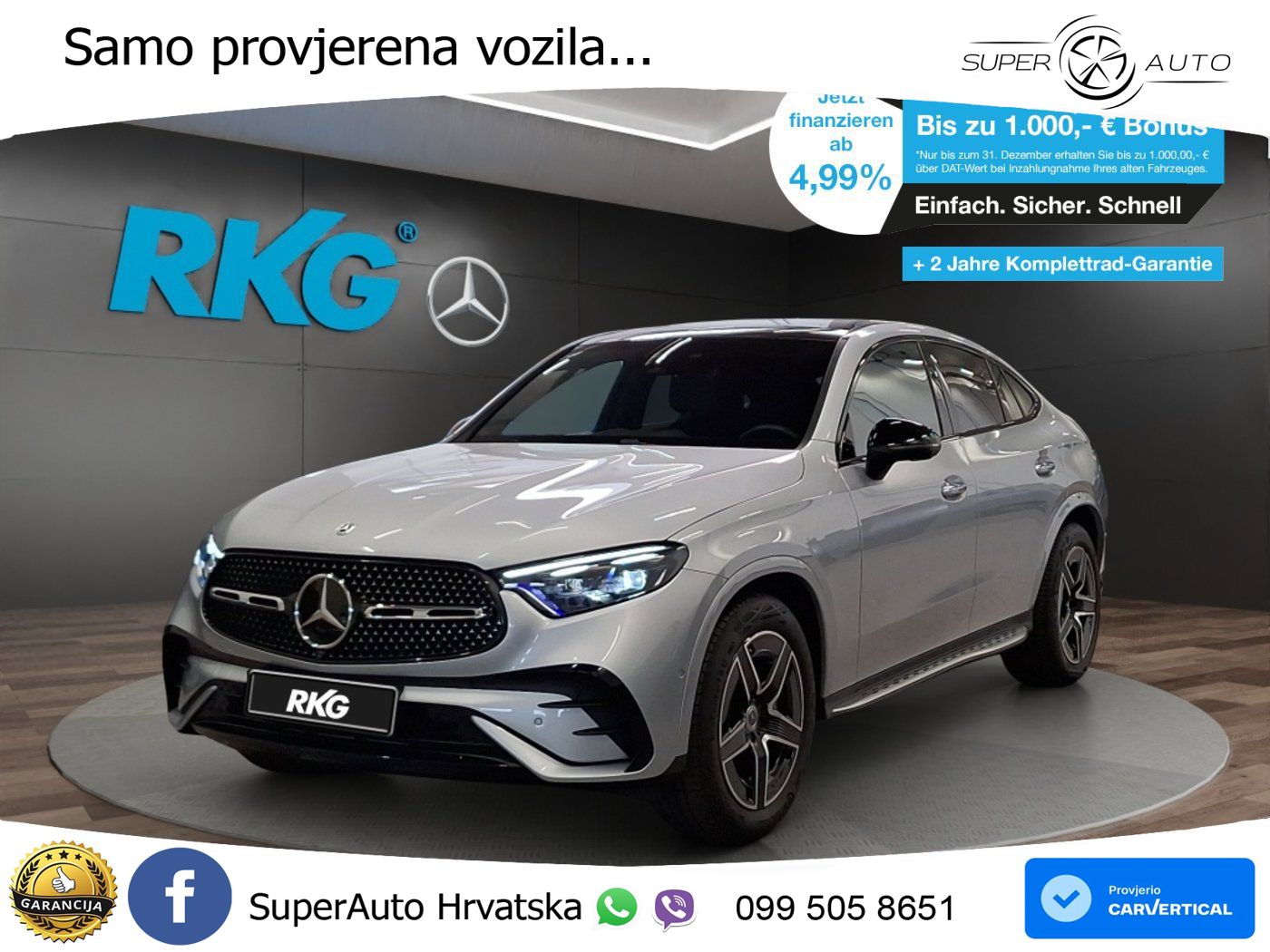 Mercedes GLC Coupe 200 (204 KS) 4MATIC 9G-TRONIC AMG ACC+GR SJED+360+PANO