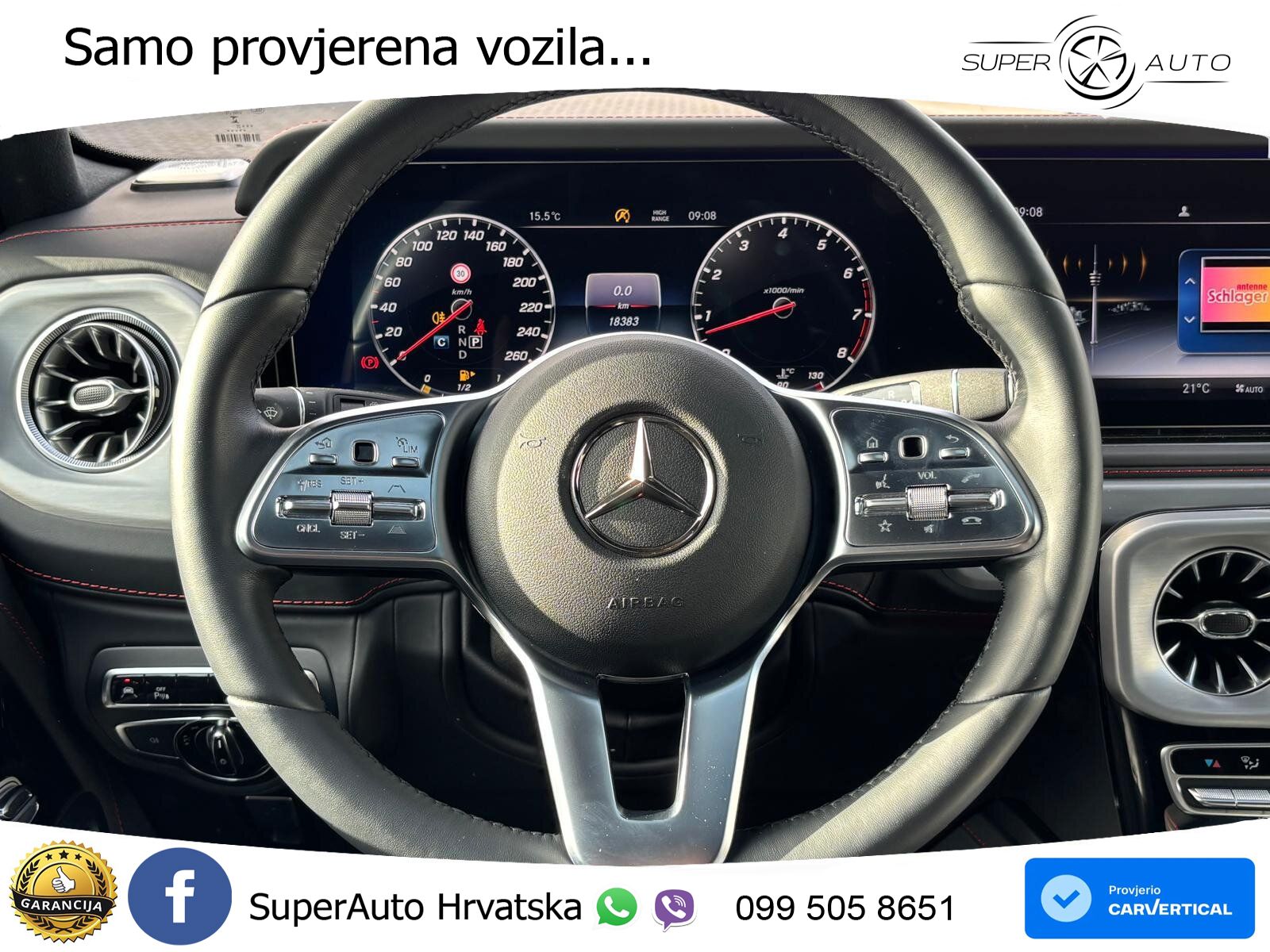Mercedes G 500 Long V8 (422 KS) 4MATIC 9G-TRONIC AMG ZRAČNI+ACC+4xGR SJED+360