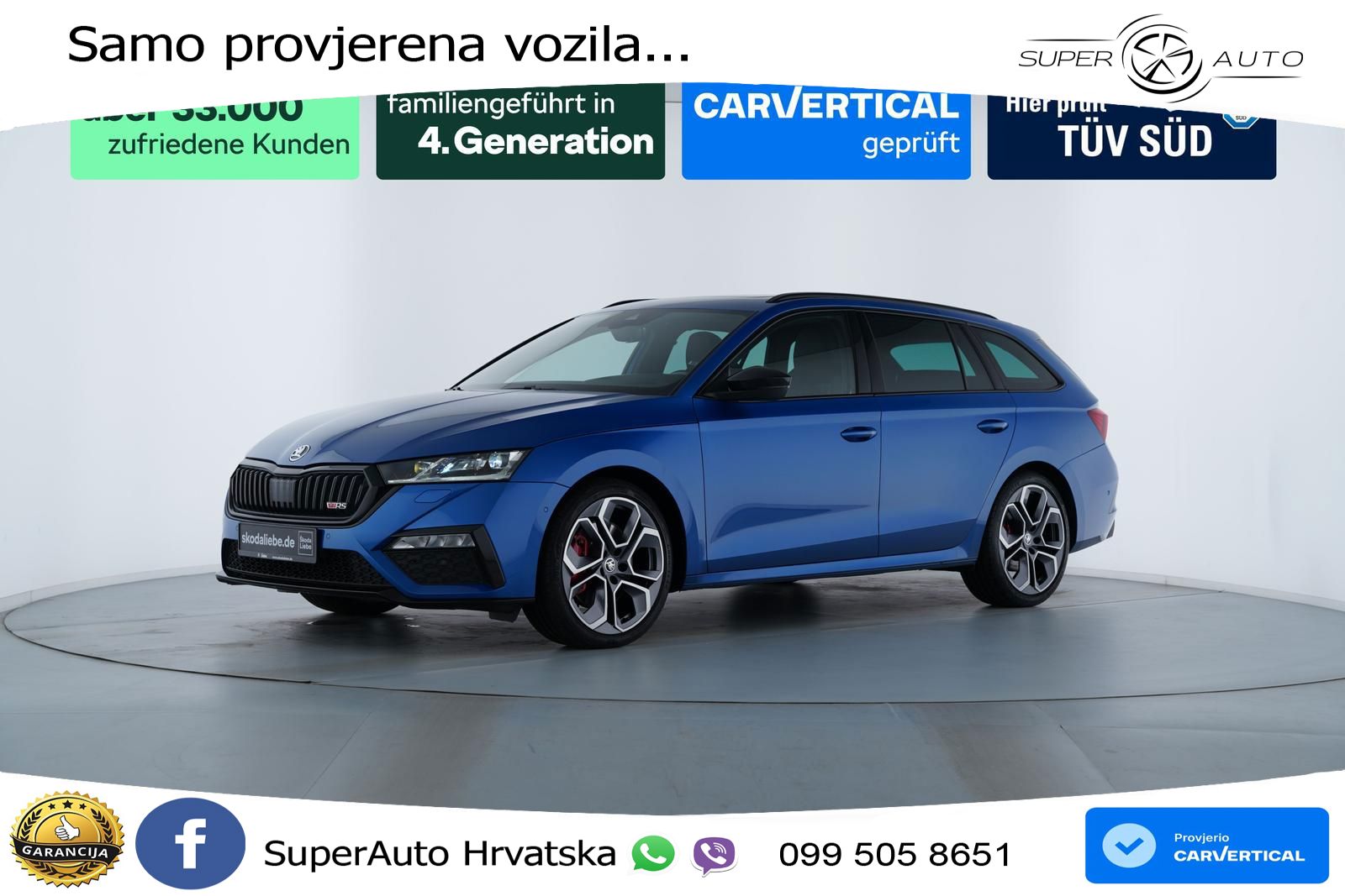 Škoda Octavia Combi RS 2.0 TSI (245 KS) DSG MATRIX+GR SJED+KAM