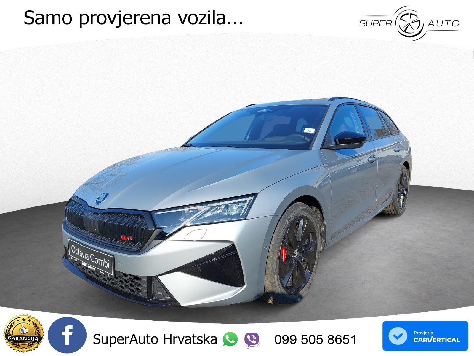 Škoda Octavia Combi RS 2.0 TSI (265 KS) DSG LED+GR SJED+ACC