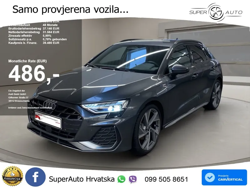Audi A3 35 TFSI (150 KS) S tronic S line MATRIX+GR SJED+KAM