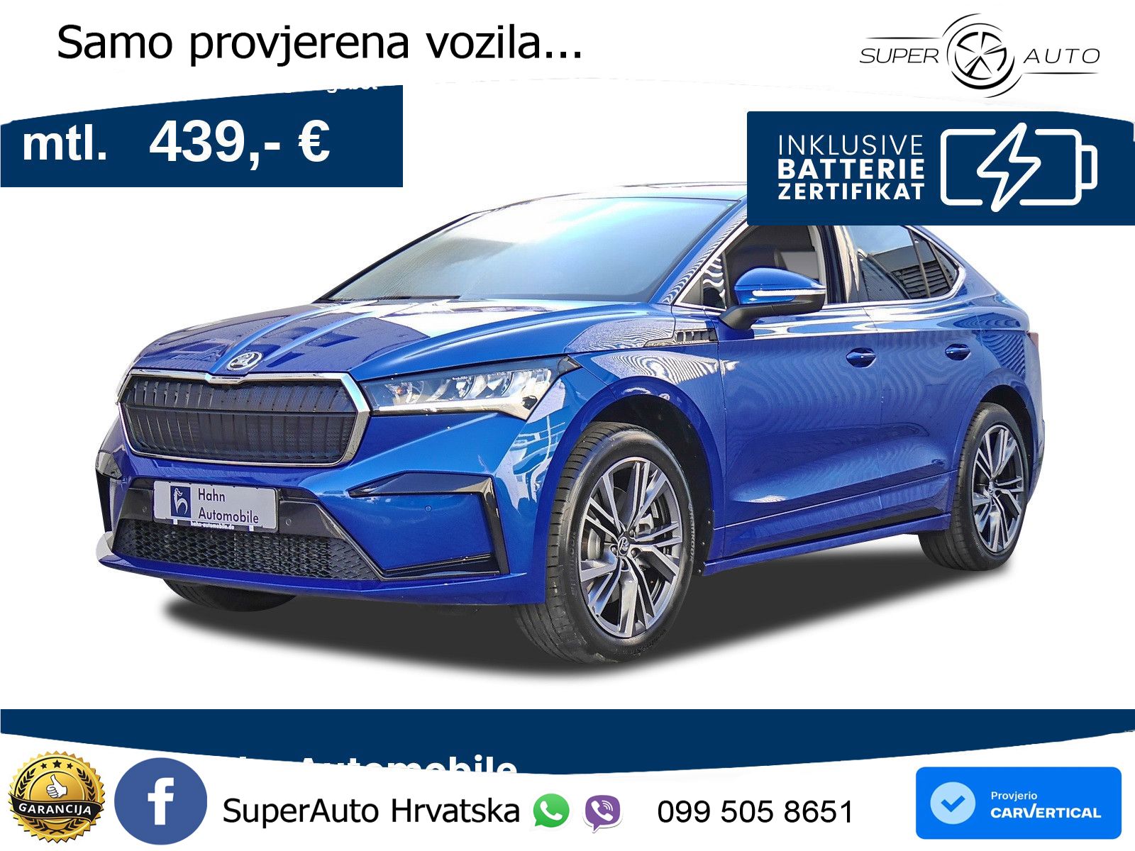 Škoda Enyaq Coupe iV 85 82 kWh (286 KS) LED+GR SJED+ACC