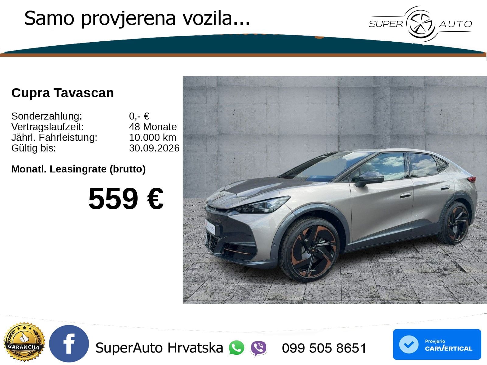 Cupra Tavascan 82 kWh (340 KS)  4WD VZ LED+GR SJED+ACC