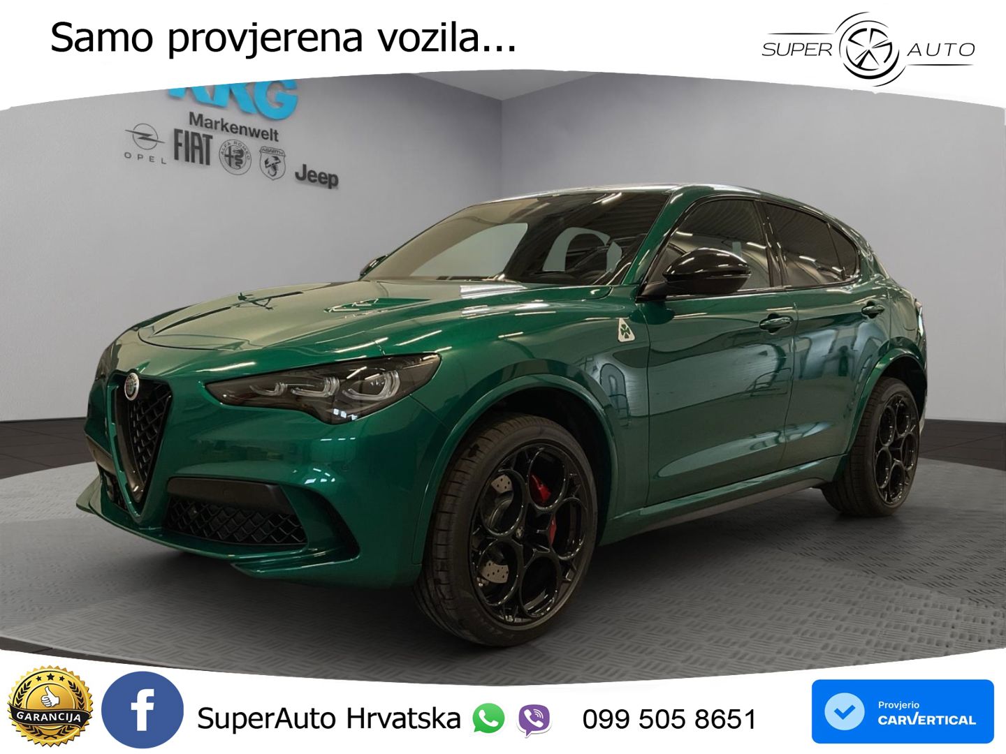 Alfa Romeo Stelvio Quadrifoglio 2.9 V6 Bi-Turbo (520 KS) Q4 Automatic LED+GR SJED+ACC