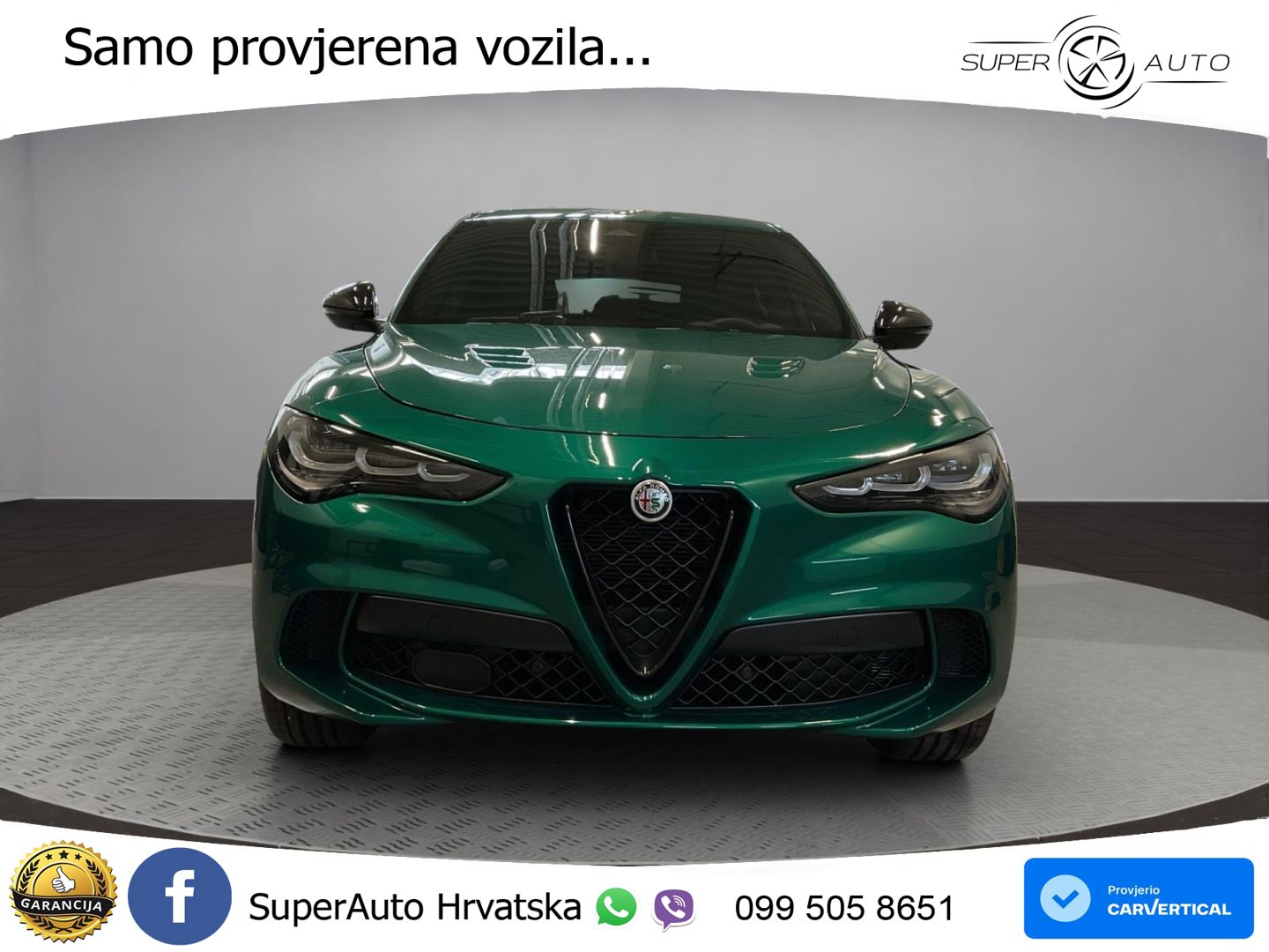 Alfa Romeo Stelvio Quadrifoglio 2.9 V6 Bi-Turbo (520 KS) Q4 Automatic LED+GR SJED+ACC