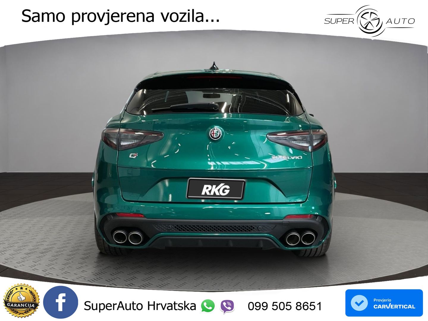 Alfa Romeo Stelvio Quadrifoglio 2.9 V6 Bi-Turbo (520 KS) Q4 Automatic LED+GR SJED+ACC