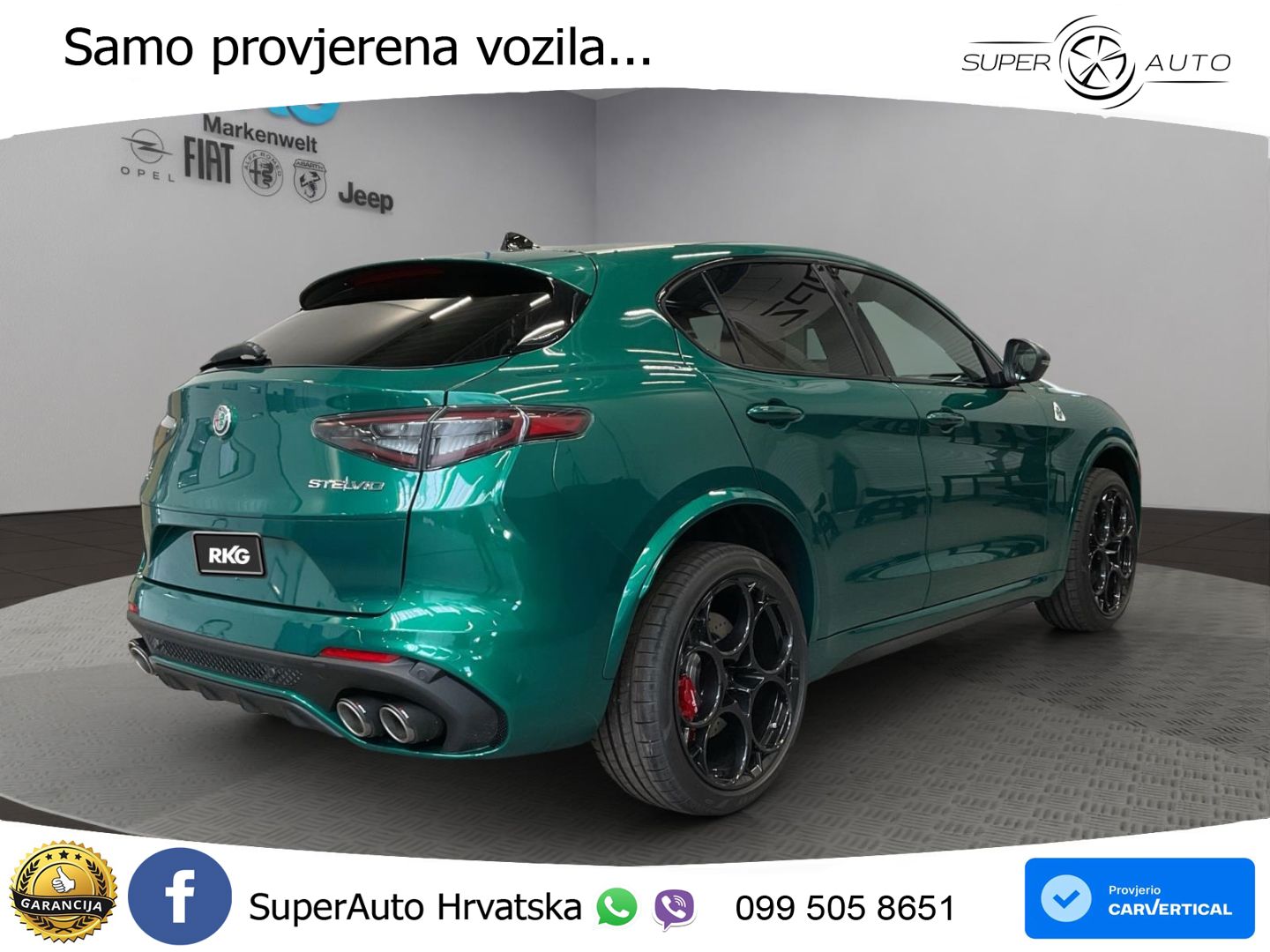 Alfa Romeo Stelvio Quadrifoglio 2.9 V6 Bi-Turbo (520 KS) Q4 Automatic LED+GR SJED+ACC