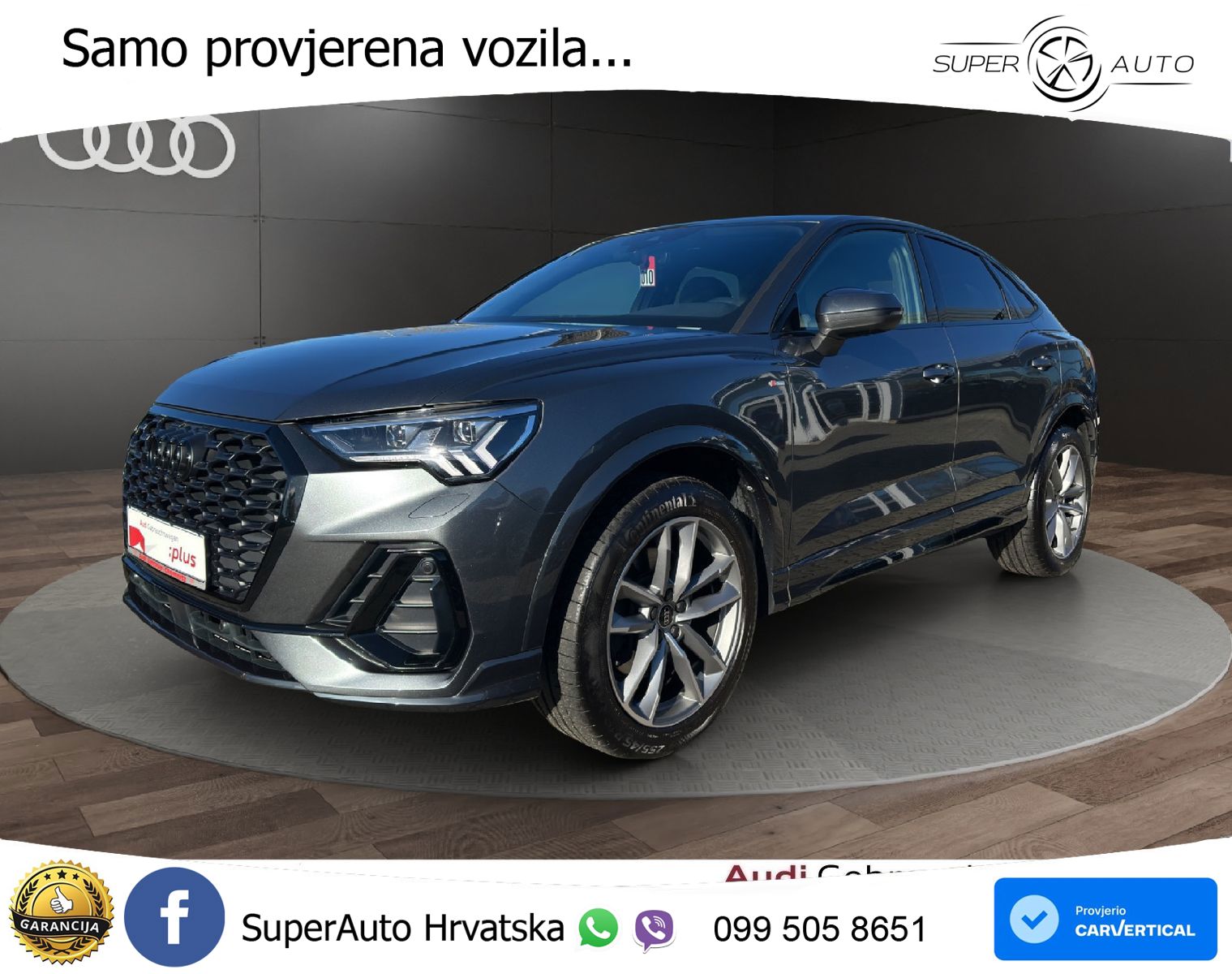 Audi Q3 Sportback 40 TFSI (190 KS) quattro S tronic S line LED+GR SJED+ACC