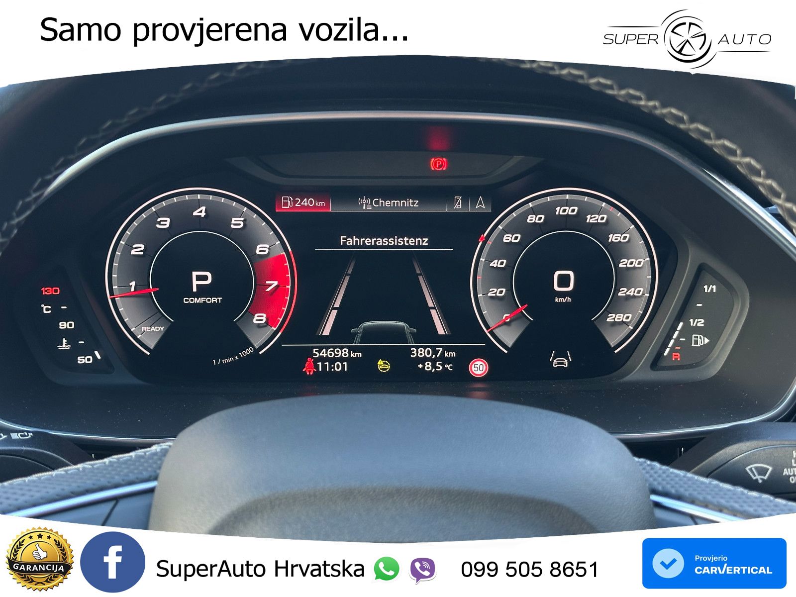 Audi Q3 Sportback 40 TFSI (190 KS) quattro S tronic S line LED+GR SJED+ACC