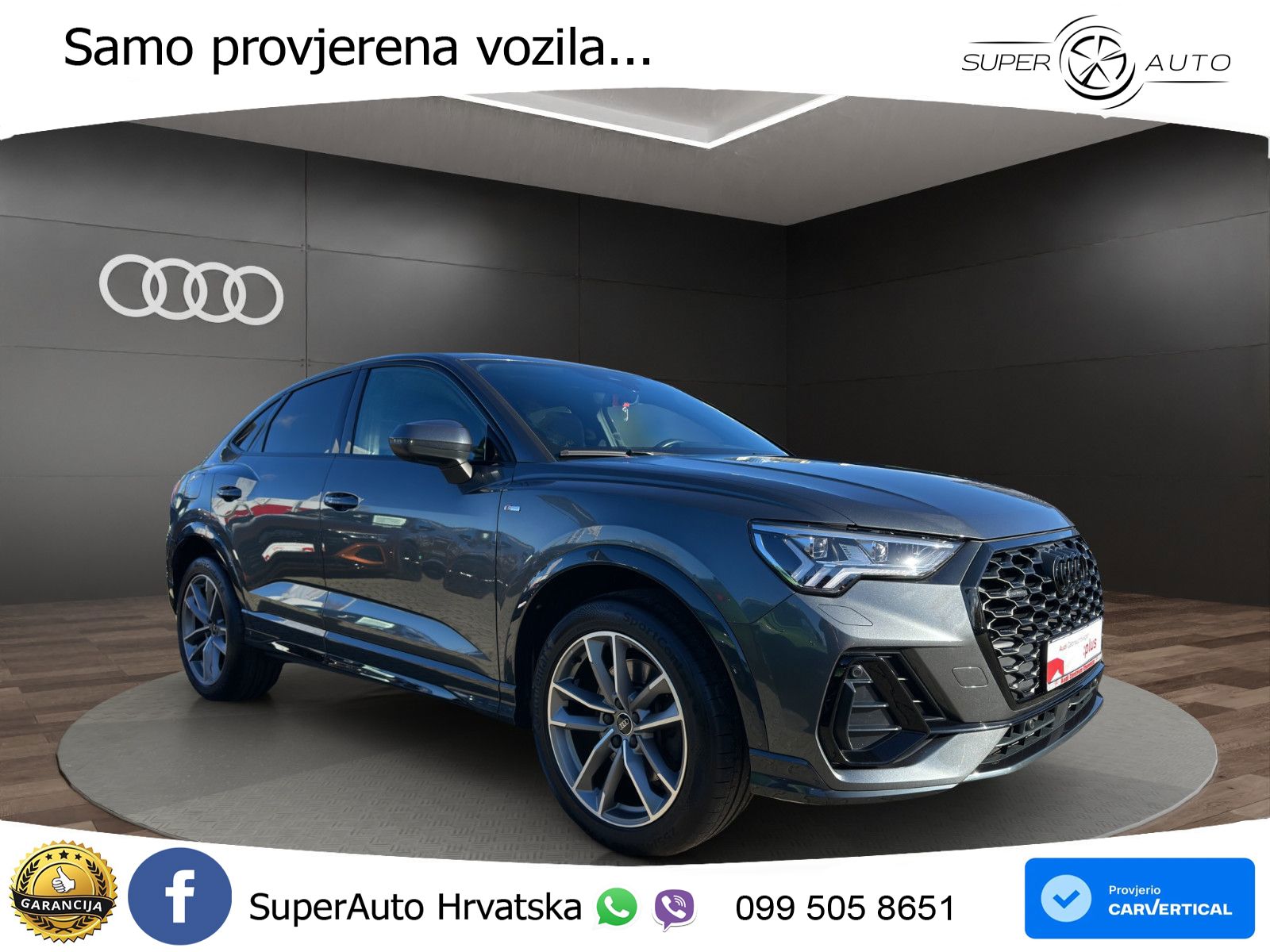 Audi Q3 Sportback 40 TFSI (190 KS) quattro S tronic S line LED+GR SJED+ACC