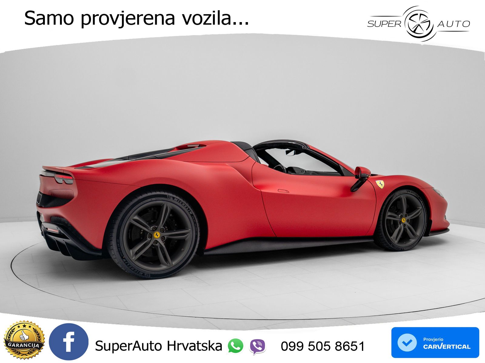 Ferrari 296 GTS 3.0 V6 (830 KS) F1 DCT LED+GR SJED+ACC
