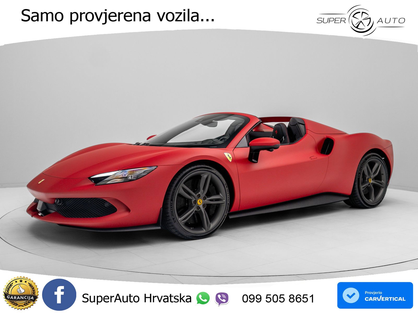 Ferrari 296 GTS 3.0 V6 (830 KS) F1 DCT LED+GR SJED+ACC