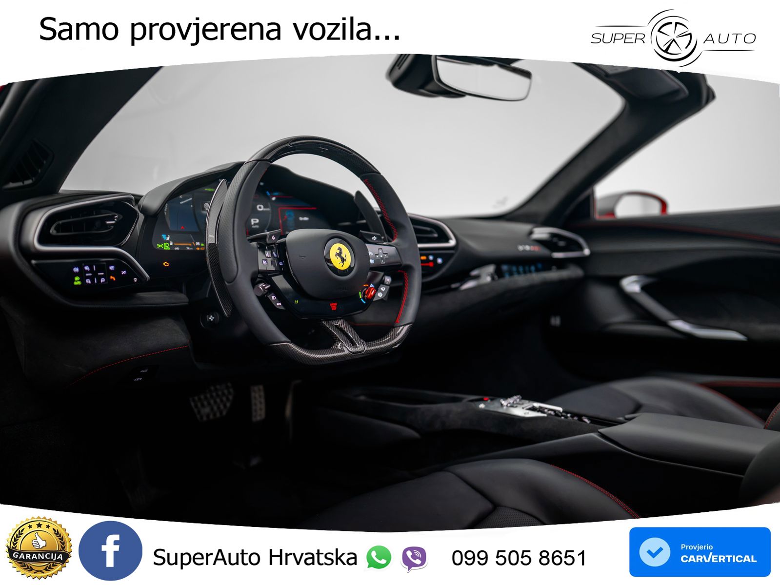 Ferrari 296 GTS 3.0 V6 (830 KS) F1 DCT LED+GR SJED+ACC