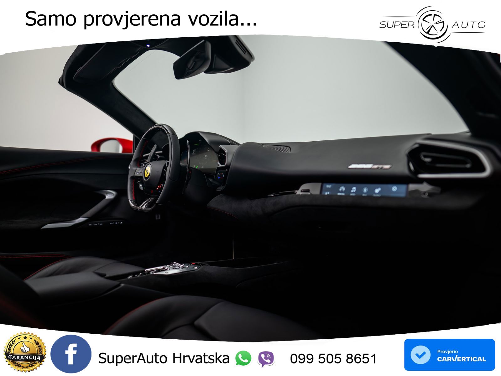 Ferrari 296 GTS 3.0 V6 (830 KS) F1 DCT LED+GR SJED+ACC