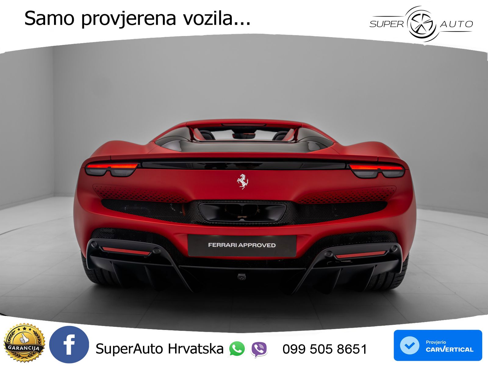 Ferrari 296 GTS 3.0 V6 (830 KS) F1 DCT LED+GR SJED+ACC