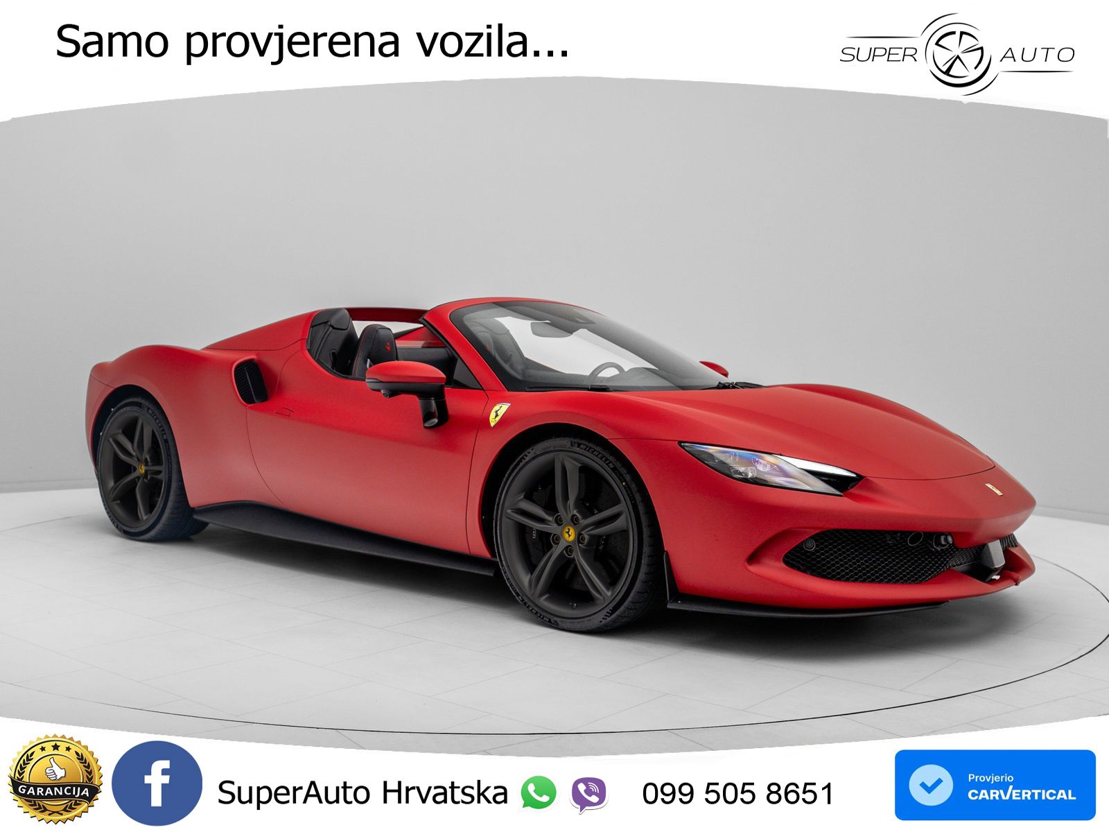 Ferrari 296 GTS 3.0 V6 (830 KS) F1 DCT LED+GR SJED+ACC