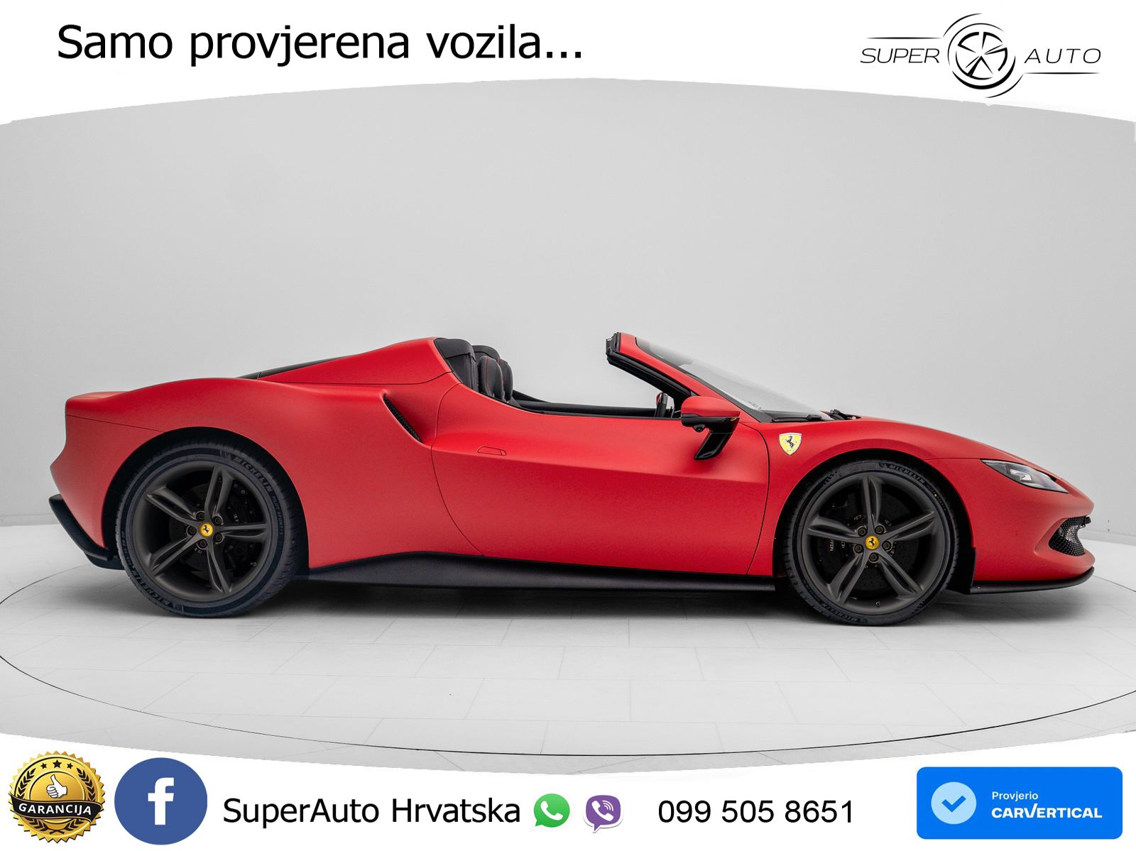 Ferrari 296 GTS 3.0 V6 (830 KS) F1 DCT LED+GR SJED+ACC