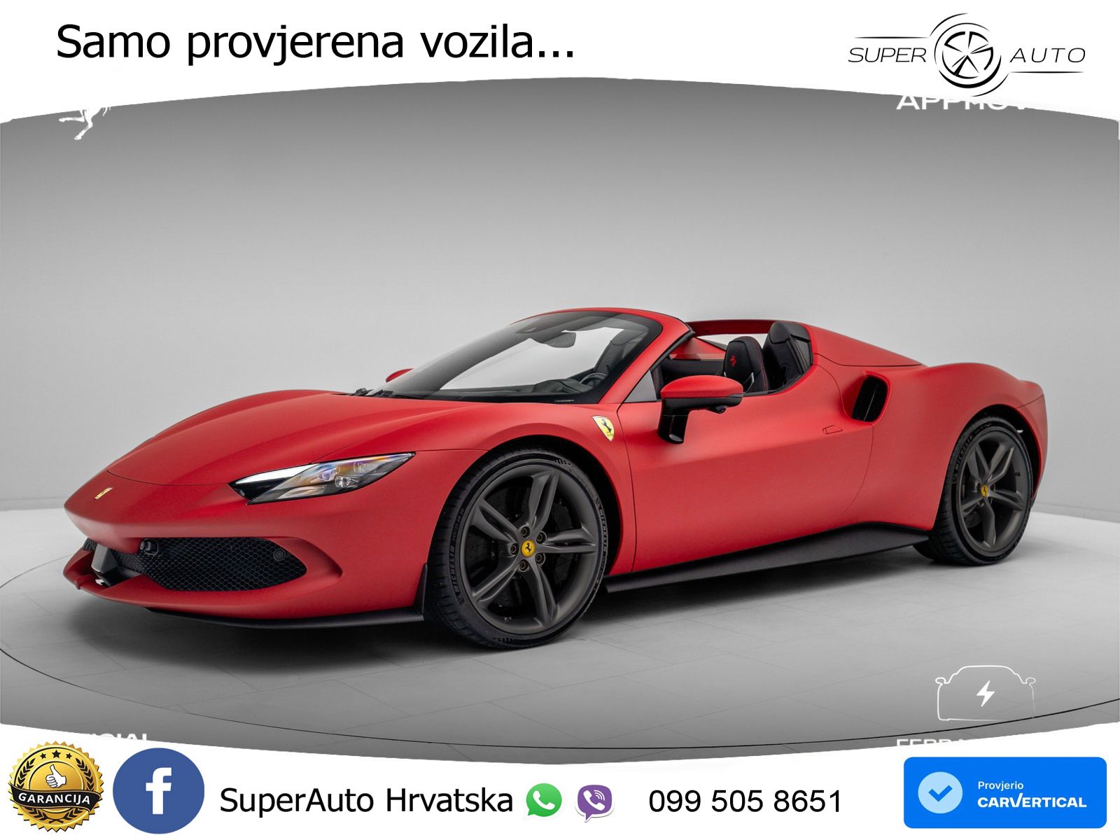 Ferrari 296 GTS 3.0 V6 (830 KS) F1 DCT LED+GR SJED+ACC