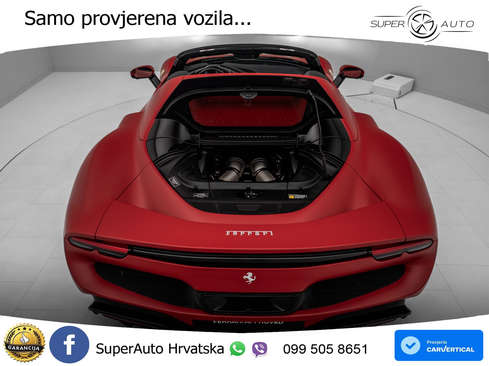 Ferrari 296 GTS 3.0 V6 (830 KS) F1 DCT LED+GR SJED+ACC