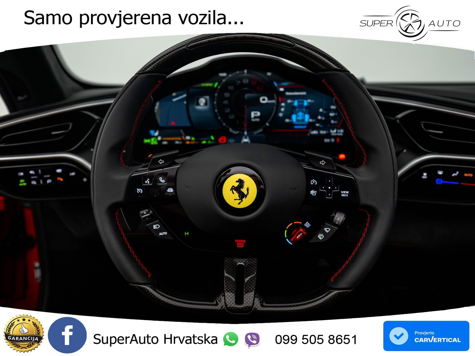 Ferrari 296 GTS 3.0 V6 (830 KS) F1 DCT LED+GR SJED+ACC