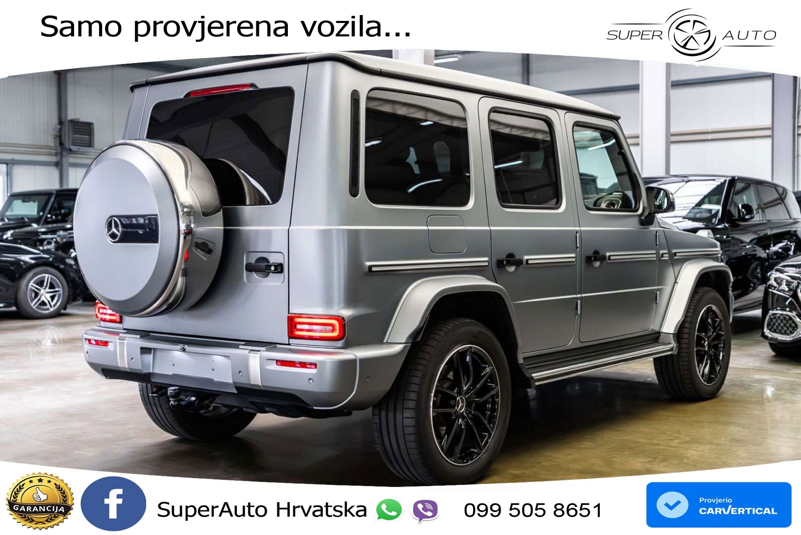 Mercedes G 450d Long (367 KS) 4MATIC 9G-TRONIC AMG ACC+GR SJED+360+PANO