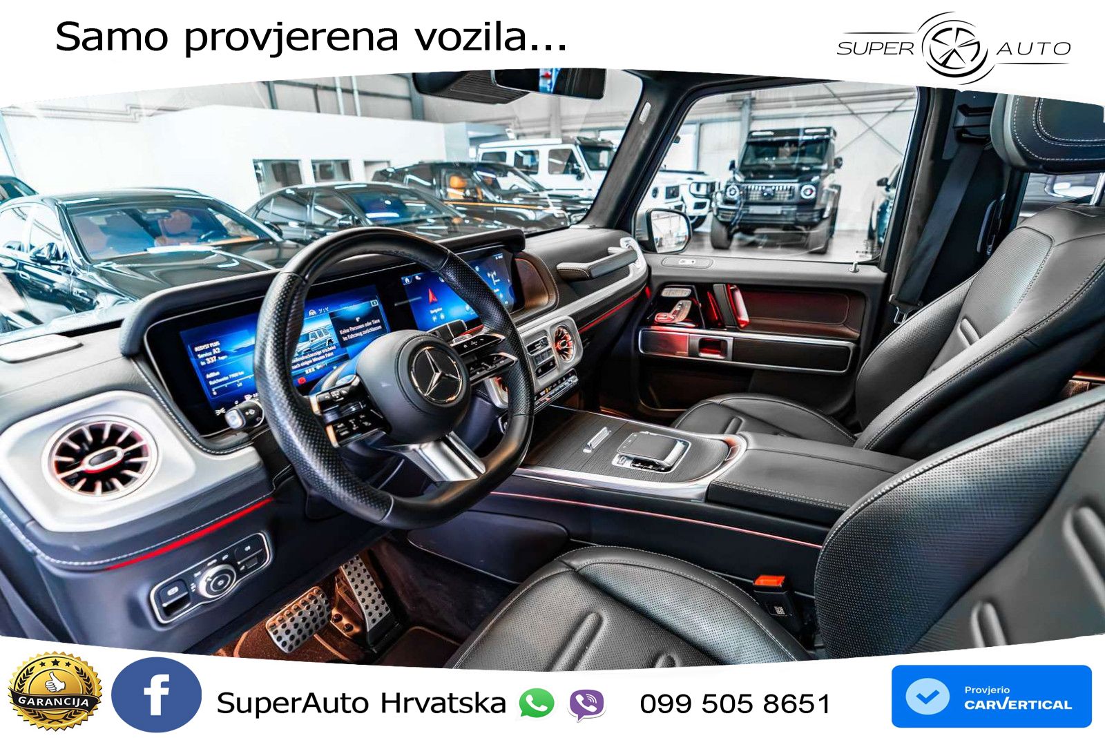 Mercedes G 450d Long (367 KS) 4MATIC 9G-TRONIC AMG ACC+GR SJED+360+PANO