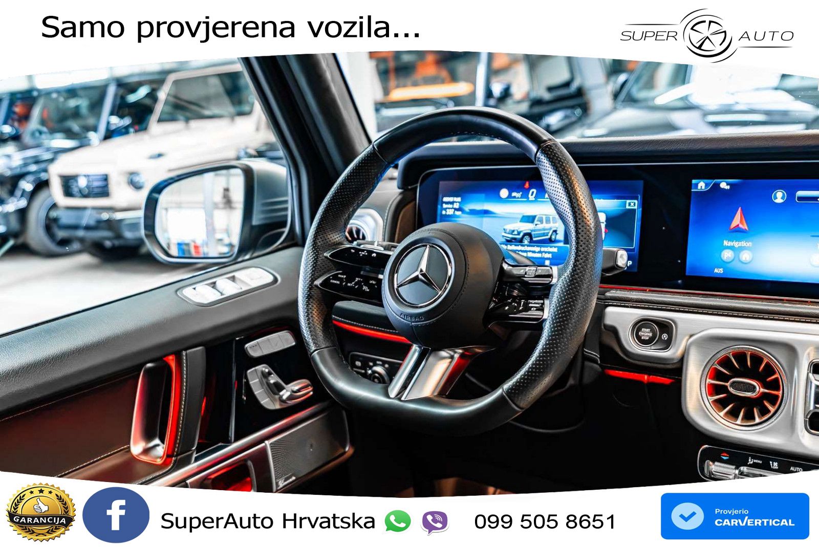 Mercedes G 450d Long (367 KS) 4MATIC 9G-TRONIC AMG ACC+GR SJED+360+PANO