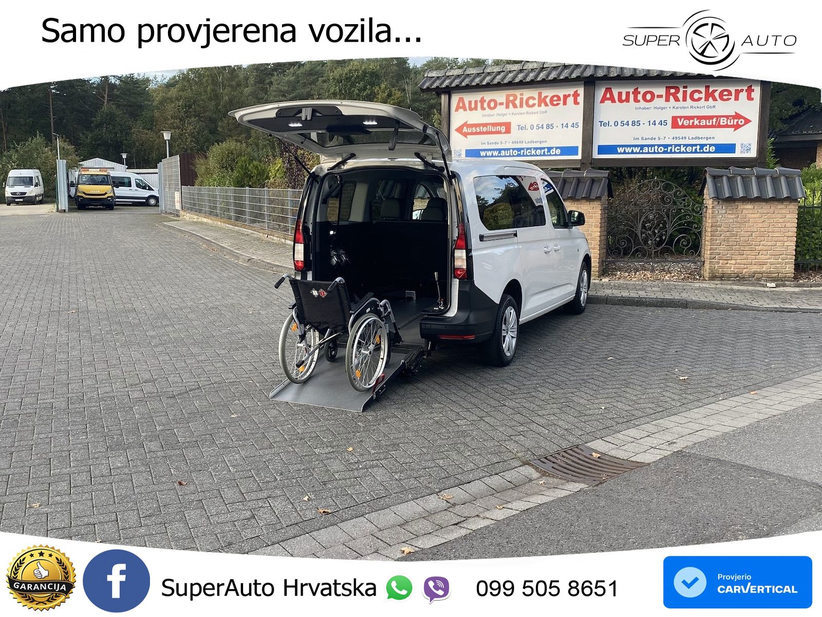 Volkswagen Caddy Maxi Rollstuhlgerecht | Kamera | APP-Conne 102 KS