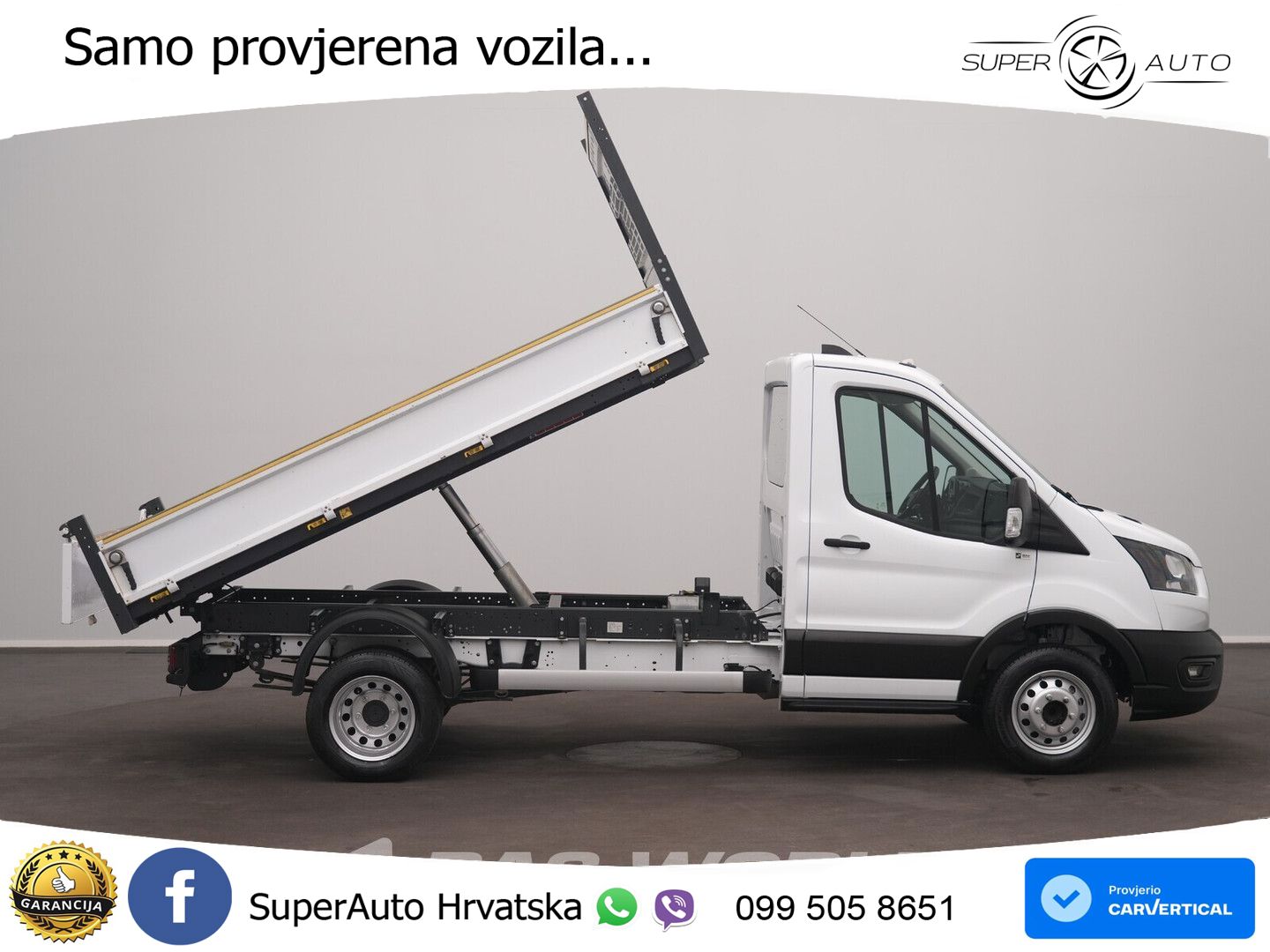 Ford Transit 165pk Kipper Dubbellucht 3,5t Trekhaak A 165 KS